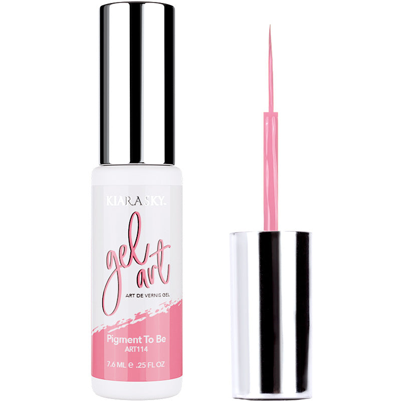 Pigment to Be gel art bottle and upside lid with applicator